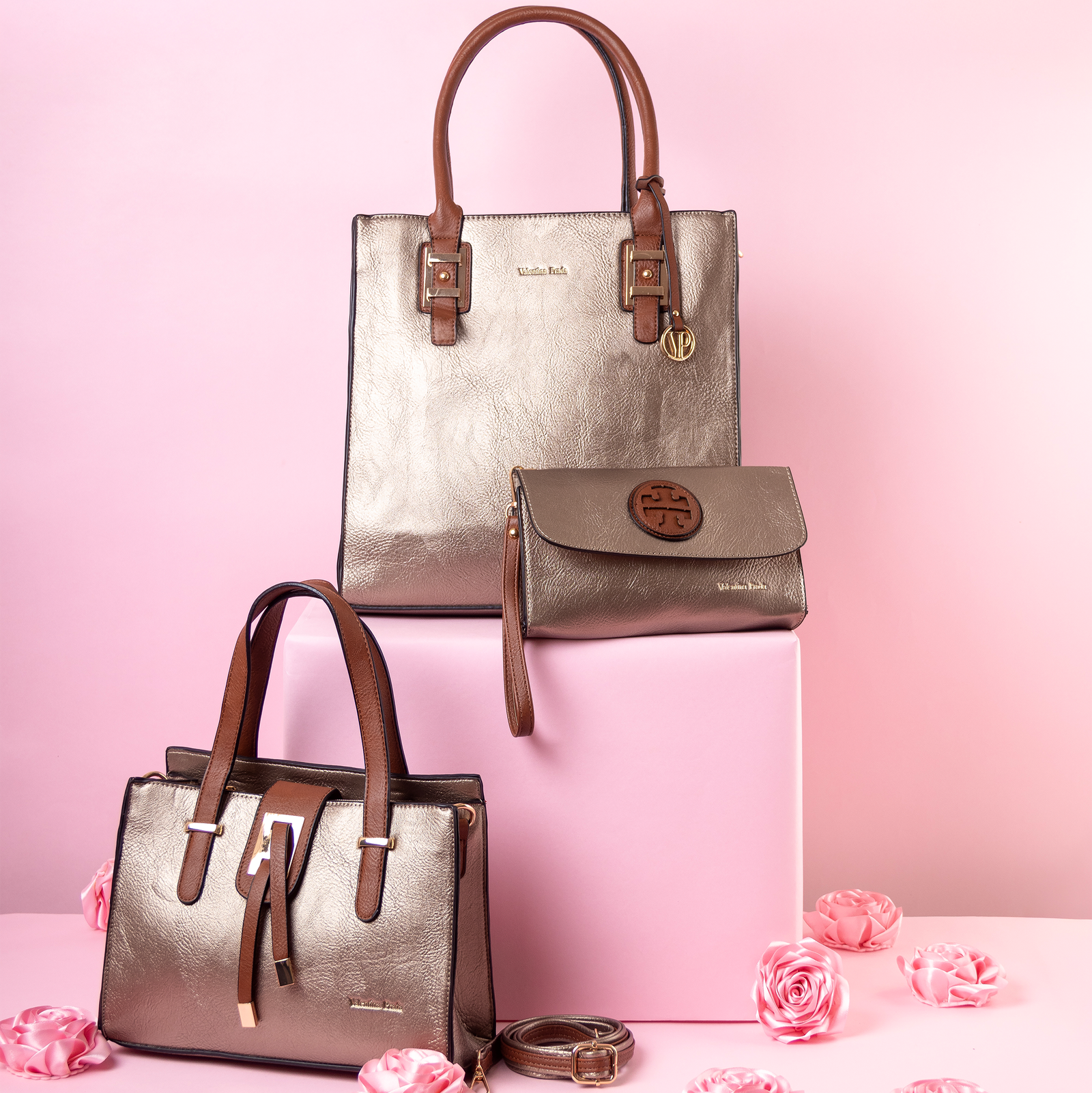 Set De 3 Cartera 9012